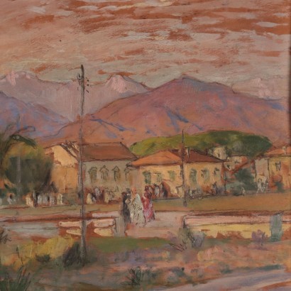 Galilleo Chini, Oil on Plywood, Italy 20th Century