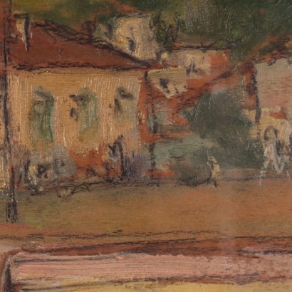 Galilleo Chini, Oil on Plywood, Italy 20th Century