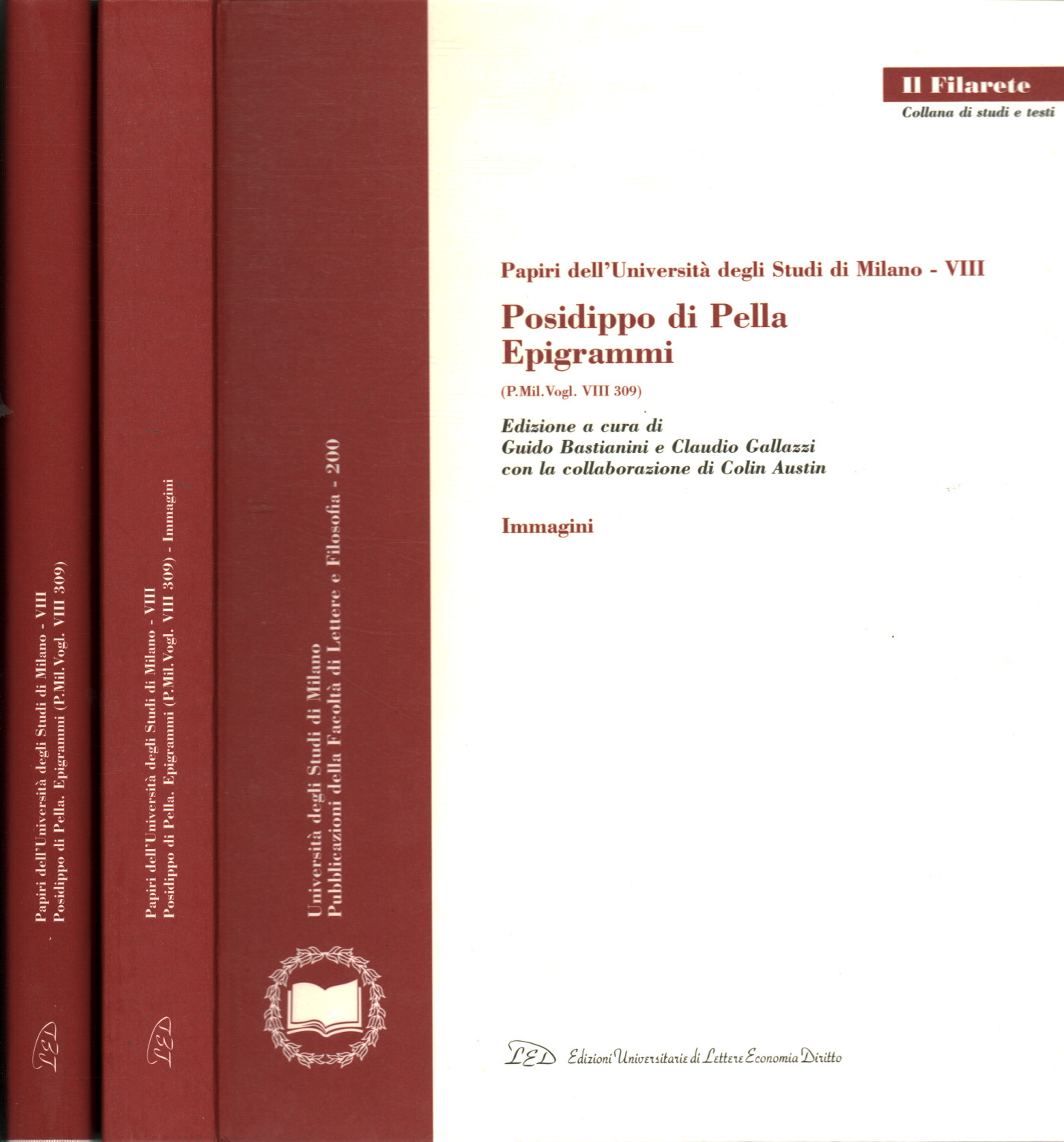 Papyri de l'Université de Milan VIII, Guido Bastianini Claudio Gallazzi Colin Austin