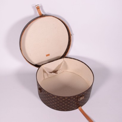 Louis Vuitton Hat Box, Leather and Canvas, France 1970s