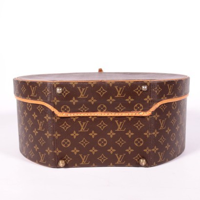 Louis Vuitton Hat Box, Leather and Canvas, France 1970s