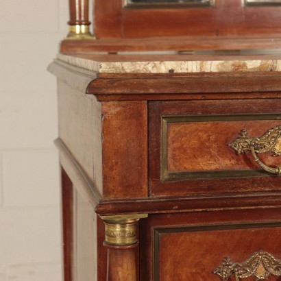 Empire Style Chest of Drawers with Mirror Mahogany Italy 20th Century