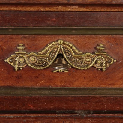 Empire Style Chest of Drawers with Mirror Mahogany Italy 20th Century