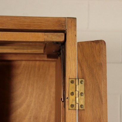 Storage Unit, Sessile Oak Veneer and Glass, England 1950s