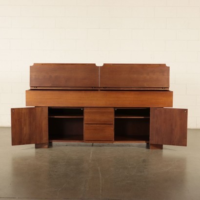 Piece of Furniture, Walnut Veneer, 1970s G Michelucci, Poltronova