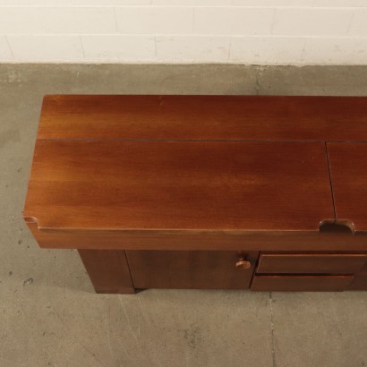 Piece of Furniture, Walnut Veneer, 1970s G Michelucci, Poltronova