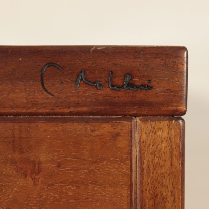 Piece of Furniture, Walnut Veneer, 1970s G Michelucci, Poltronova