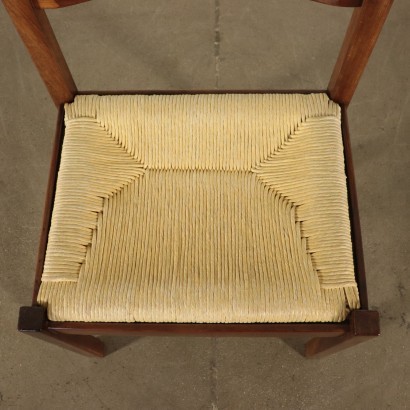 Chairs, Beech and Straw, 1970s G. Michelucci, Poltronova