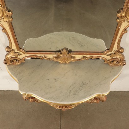Console with Mirror Italy 19th Century