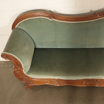 Big Louis Philippe Sofa Walnut Italy 19th Century