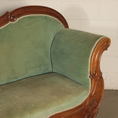 Big Louis Philippe Sofa Walnut Italy 19th Century