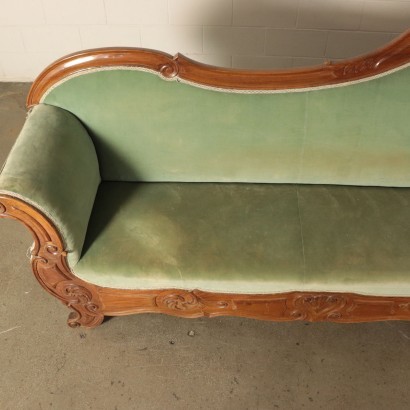 Big Louis Philippe Sofa Walnut Italy 19th Century