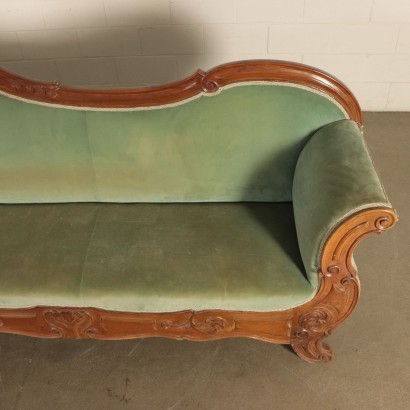 Big Louis Philippe Sofa Walnut Italy 19th Century