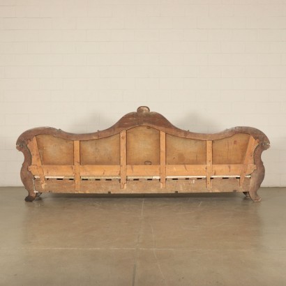 Big Louis Philippe Sofa Walnut Italy 19th Century