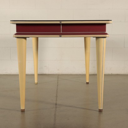Table, Aluminum Glass Wood 1950s-1960s Umberto Mascagni