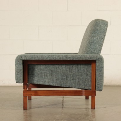 Armchair Foam and Teak Italy 1960s Italian Prodution