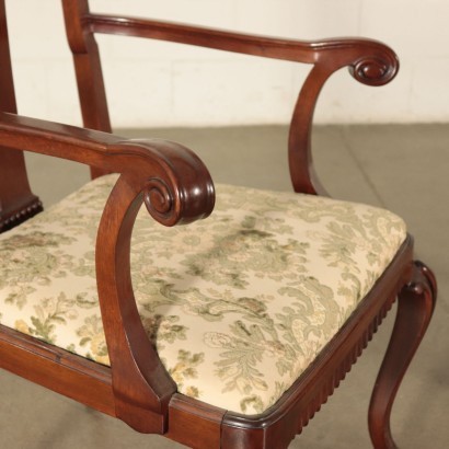 Pair of British Cahirs and Pair of Armchair Mahogany England 1900