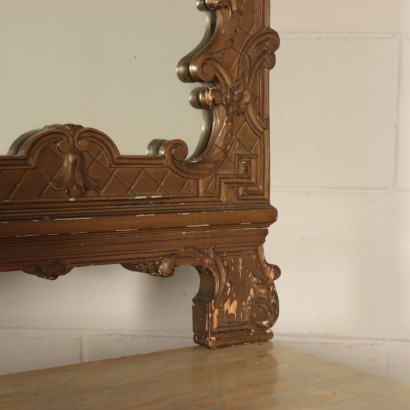 Rococo Revival Chest of Drawers With Mirror Mahogany Italy 20th Centur