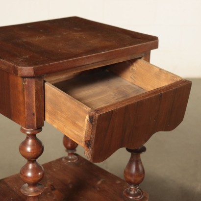 Pair of Bedside Tables Walnut Italy 19th Century