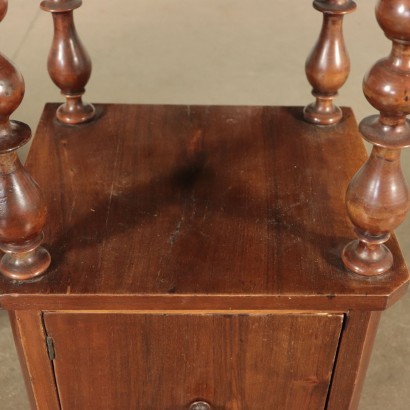 Pair of Bedside Tables Walnut Italy 19th Century