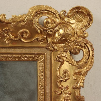 Ecletic Wall Mirror, Mercury, Italy19th Century