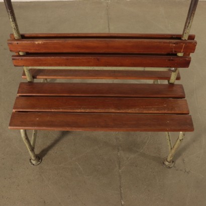 Bench Wood and Metal Italy 1960s Italian Prodution