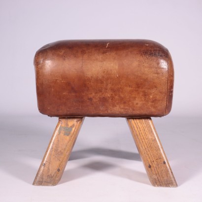 Vaulting Horse, Wood and Leather, Italy 1960s Italian Prodution
