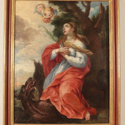 Saint Margaret, Oil on Canvas, 18th Century