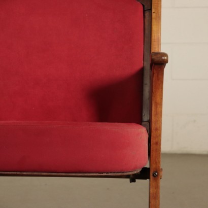 Cinema Seats, Plywood Solid Wood Foam and Fabric, Italy 1960s