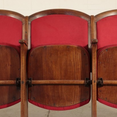 Cinema Seats, Plywood Solid Wood Foam and Fabric, Italy 1960s