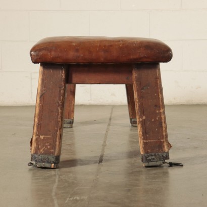 Gymnastic Bench, Wood and Leather, Italy 1960s