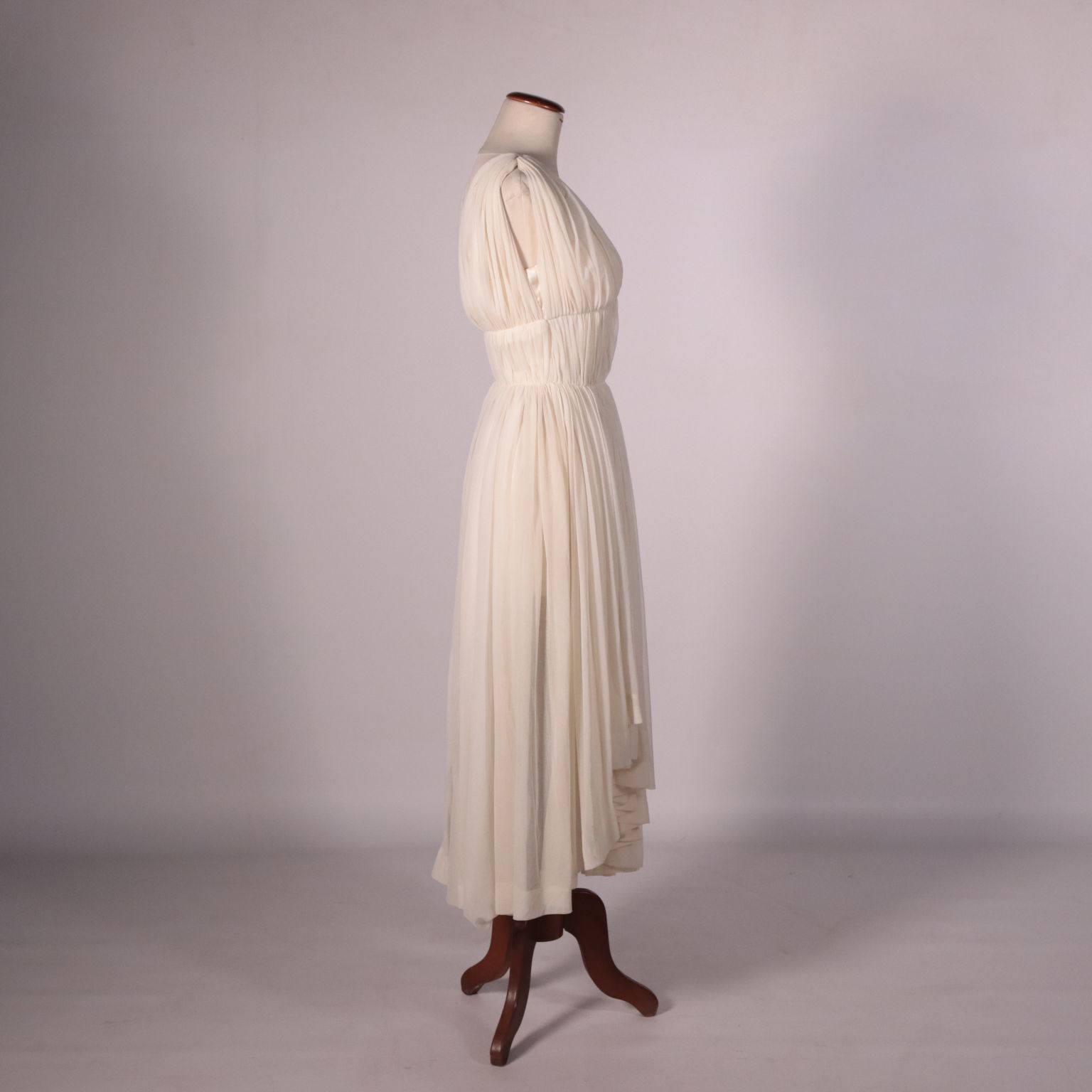 vintage white silk dress