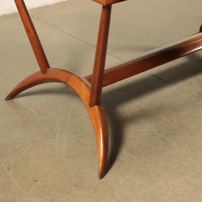 Table, Beech and Mahogany Veneer, Italy 1950s Italian Prodution