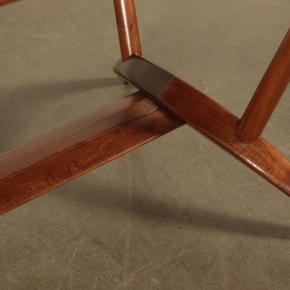 Table, Beech and Mahogany Veneer, Italy 1950s Italian Prodution