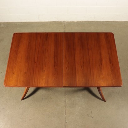 Table, Beech and Mahogany Veneer, Italy 1950s Italian Prodution