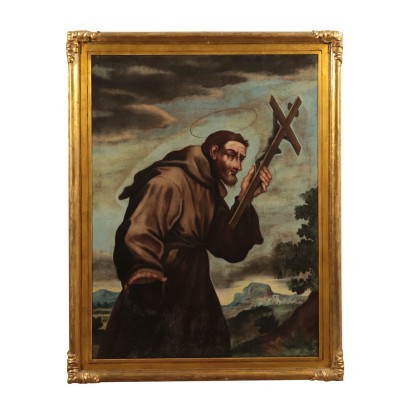 arte, arte italiano, pintura italiana antigua, pintura al óleo sobre lienzo de San Francesco