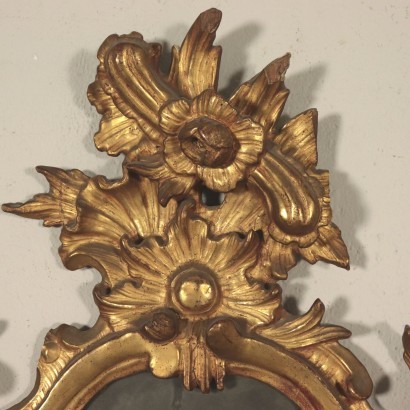 Pair of Barocchetto Style Frames Mercury Mirrors Italy 18th Century