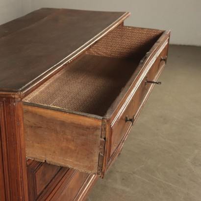 Chest of Drawers Walnut Veneer Italy 18th Century