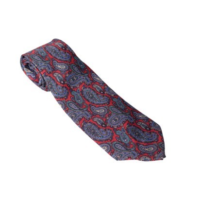 Vintage Red and Blue Gucci Tie Silk Italy