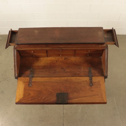 Drop-Leaf Secretaire, Walnut, Italy 18th Century