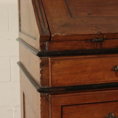 Drop-Leaf Secretaire, Walnut, Italy 18th Century