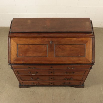 Drop-Leaf Secretaire, Walnut, Italy 18th Century