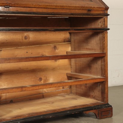 Drop-Leaf Secretaire, Walnut, Italy 18th Century