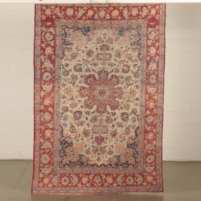 Isfahan Carpet Wool and Cotton Iran 1960s-1970s