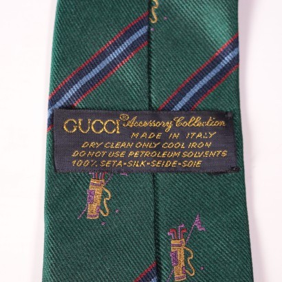 Krawatte Vintage Gucci Grün