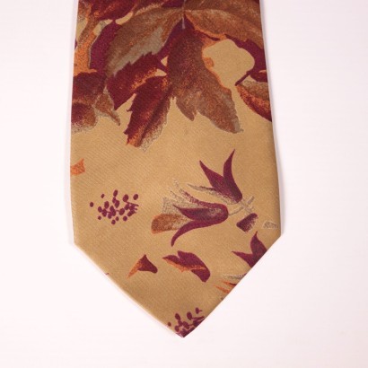 Vintage Valentino Silk Tie with Flowers Italy