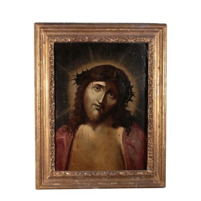 Ecce Homo Oil on Board Italian school 16th Century