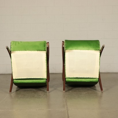 Armchairs, Beech Foam and Velvet, Italy 1950s Italian Prodution