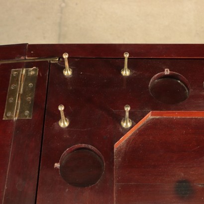 Small Retractable Table Mahoagany and Brass England 20th Century