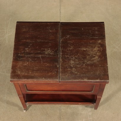 Petite Table Acajou Laiton Angleterre Début du'900